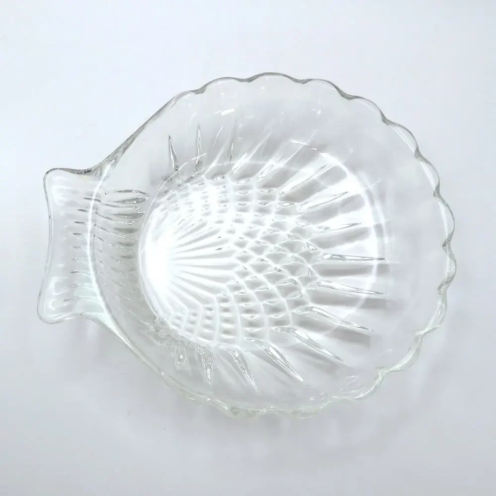 Vintage Clear Glass Scallop Shell Dish Pressed Glass Candy Bowl, Trinket Dish